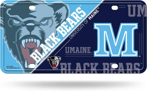 Vista 35 de NCAA etiqueta de metal para auto, negro