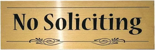 Vista 16 de Cartel decorativo No Soliciting, Negro