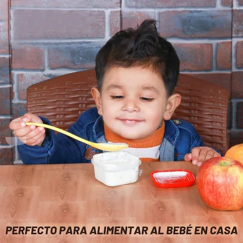 Vista 6 de ARSUK - Paquete de 8 recipientes de plástico pequeños de 4 onzas con tapas, tarros reutilizables para puré de bebé para aperitivos, delicatessen