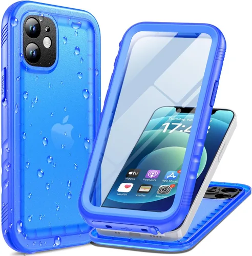 Vista 67 de Cozycase TOP - Funda impermeable militar IP68 para iPhone XR, resistente 360 a prueba de golpes, cuerpo completo, con protector de cámara