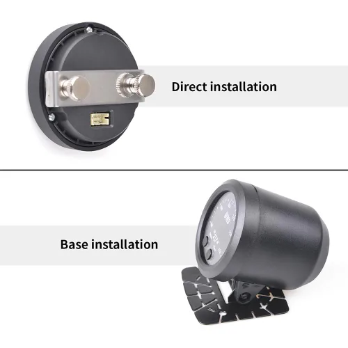 Vista 5 de Medidor de temperatura de agua universal de 52 mm, 100-300F (38-150C), electrónico, digital, LED, rojo, DC12V/24V, para automóvil, con adaptador