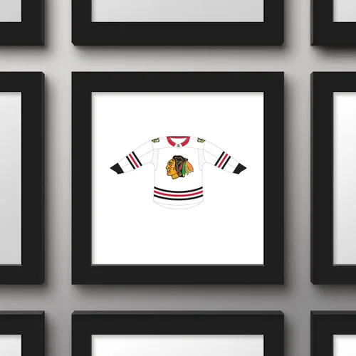 Vista 2 de Trends International Gallery Pops NHL Chicago Blackhawks - Póster de pared frontal de uniforme de carretera, 12.00 x 12.00 pulgadas, versión