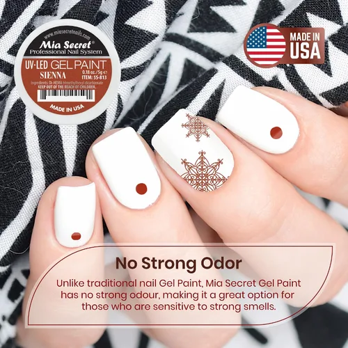 Vista 4 de Mia Secret Sistema de uñas profesional UV/LED Gel Paint - 0.18 oz (Sienna)