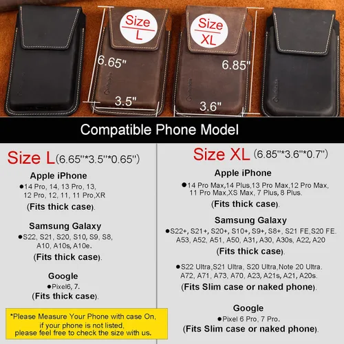 Vista 5 de Gentlestache Funda de Cuero para Teléfono para Galaxy S25 S24 S23 - Soporte de Funda para Teléfono Celular para iPhone 17 17 Pro 16 Pro 16 15 Pro