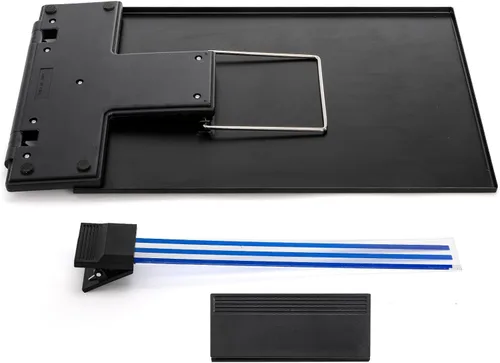 Vista 5 de Lawei Paquete de 2 soportes para documentos de escritorio con clip ajustable y guía de línea, soporte portátil para libros de documentos, soporte