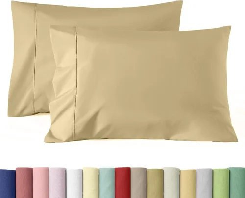 Vista 37 de WINLIFE Juego de 2 fundas de almohada de algodón 100%, tamaño estándar, de fibras largas, 20×26 pulgadas, fundas de almohada frescas, transpirables