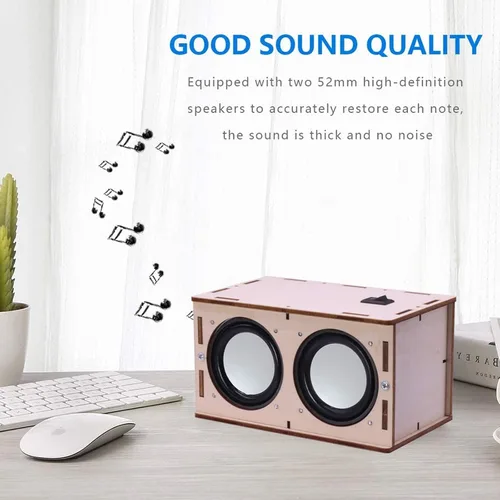 Vista 3 de CYOEST Kit de caja de altavoz Bluetooth DIY Amplificador de sonido electrónico - Construye tu propio altavoz Bluetooth portátil con estuche