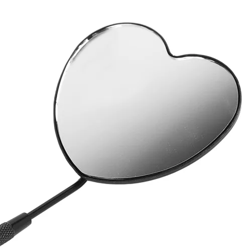 Vista 8 de Pssopp Espejo de extensión de pestañas, espejos de maquillaje de pestañas, espejo de pestañas en forma de corazón, espejo de pestañas profesional