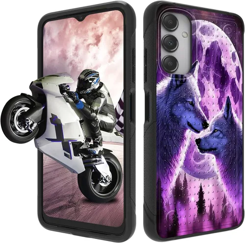 Vista 80 de Funda protectora resistente de doble capa para Samsung A14 5G (parte trasera con textura antideslizante), TPU suave a prueba de golpes, para Samsung