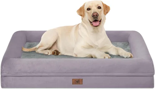 Vista 29 de Cama ortopédica grande para perros, cama impermeable para perros con funda extraíble, sofá suave para mascotas con 4 lados extraíbles y base