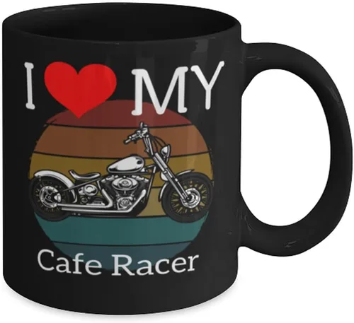 Vista 2 de Cafe Racer Lovers - Taza de café (11 onzas), color negro
