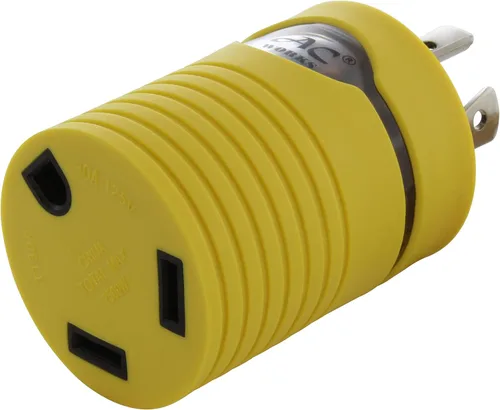 Vista 18 de AC WORKS Generador a adaptador RV de 30 amperios (L5-20 20A 3 clavijas de bloqueo compacto) Amarillo