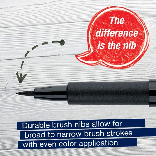 Vista 3 de Faber-Castell Black Modern Lettering Pitt Artist - Juego de 4 bolígrafos