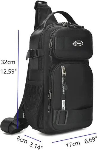 Vista 4 de KPYWZER Mochila de cuero para hombre