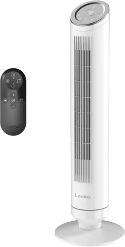 Vista 14 de Lasko Ventilador de torre Ascend con control remoto, ventiladores de piso de 36 pulgadas para dormitorio del hogar, flujo de aire de 29 pies/s