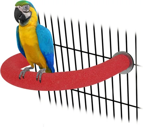Vista 12 de Rypet Percha para Loros de Superficie Rugosa - Perchas de Arena de Cuarzo para Jaula de Pájaros para Pequeños Periquitos, Cacatúas, Conures