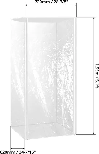 Vista 6 de QWORK Funda para bandeja para bollos con cremalleras, cubierta de plástico transparente para bandeja de hojas, 28 pulgadas de largo x 23 pulgadas