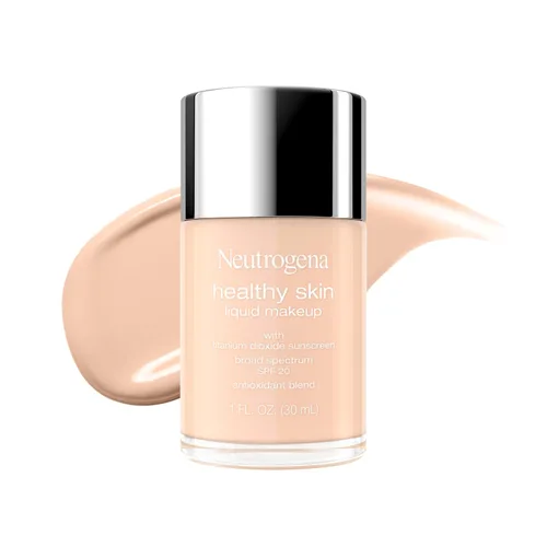 Vista 38 de Neutrogena Piel Sana líquido Maquillaje Protector solar SPF 20 de amplio espectro, para base ligera de cobertura media, provitamina B5