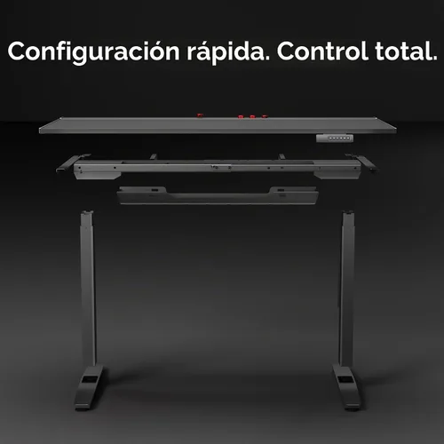 Vista 9 de FLEXISPOT - Escritorio eléctrico RGB de 55 pulgadas para juegos, escritorio