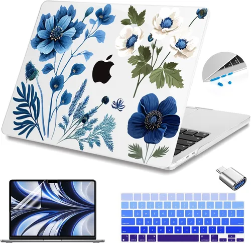 Vista 10 de Teryeefi Funda rígida para MacBook Air M3, M2, M4, MacBook Air de 13 pulgadas 2025, 2024, 2023, 2022, versión A3240, A3113, A2681, carcasa rígida