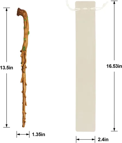 Vista 5 de Varita mágica de bruja de mago de hechicero para varitas de juguete mágicas coleccionables (sucursal)