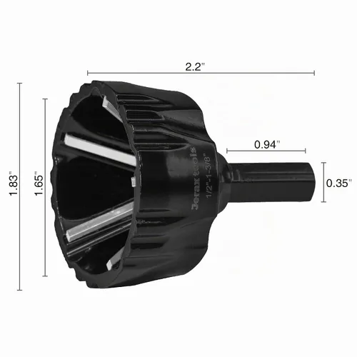 Vista 3 de Punta de taladro para achaflanado de carburo de tungsteno 1/2" a 1-3/8" Uniburr, herramienta de reparación de rosca de perno para eliminar rebabas