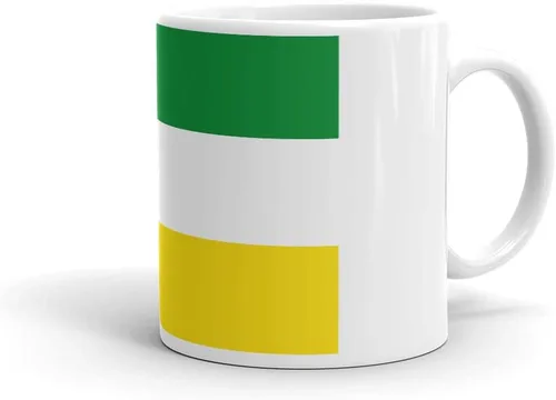 Vista 2 de Bandera de Armenia Quindío Columbia - Taza de café de cerámica blanca