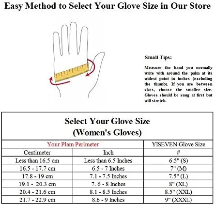 Vista 7 de YISEVEN Guantes de cuero sin dedos para conducir en motocicleta sin forro