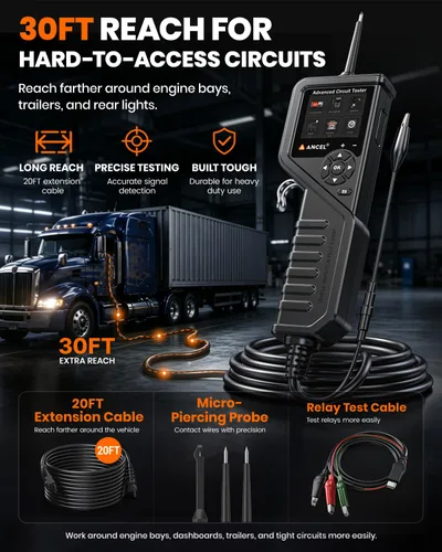Vista 7 de PB600 Sonda de circuito de alimentación automotriz, buscador eléctrico Negro azabache
