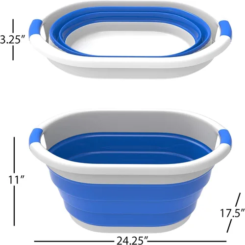 Vista 2 de Lavish Home - Cesta plegable para ropa sucia, ahorro de espacio, organizador multiusos, contenedor de almacenamiento con asas de agarre cómodas