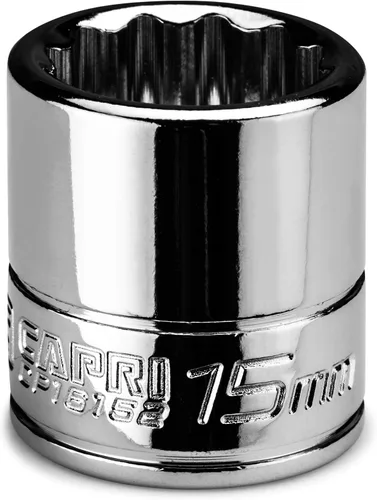 Vista 16 de Capri Tools Zócalo poco profundo de 0.157 in, accionamiento de 1/4", 12 puntos, métrico