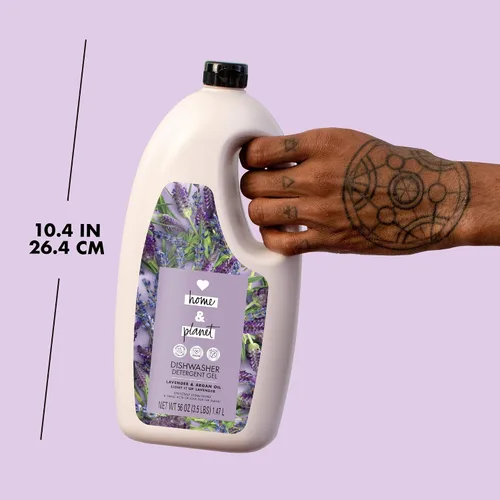 Vista 10 de Love Home and Planet - Detergente para lavavajillas, gel de lavanda y aceite de argán, 56 onzas
