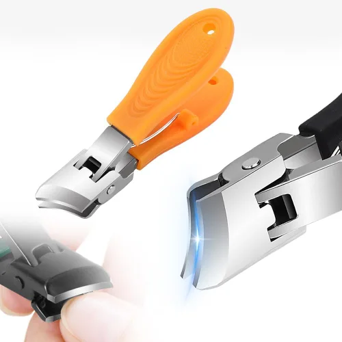 Vista 11 de Cortauñas inclinada antisalpicaduras con apertura de mandíbula ancha, cortador de uñas resistente con mango cómodo, perfecto para cortaúñas de pies