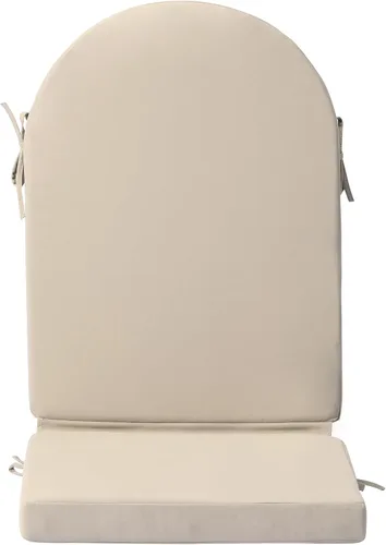 Vista 3 de WestinTrends Adirondack - Cojín para silla mecedora, resistente a la intemperie, con respaldo alto, color beige