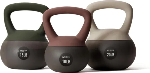 Vista 13 de WeGym Mancuernas suaves con base resistente a impactos acolchada y mango antideslizante de agarre ancho para entrenamientos en casa, levantamiento