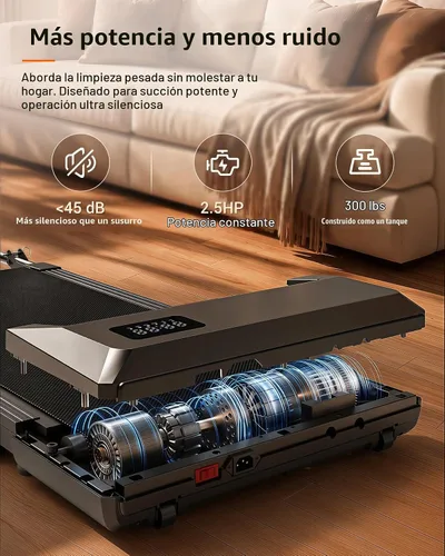 Vista 4 de MJWW Walking Pad, Auto Incline, 3.0HP, 300lb, Under-Desk, Remote LED Negro azul