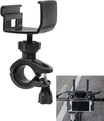 Vista 6 de Drone Control remoto rótula 360° giratorio soporte de barra de bicicleta Soporte de montaje para DJI Mavic Air y DJI Spark Transmisor controlador