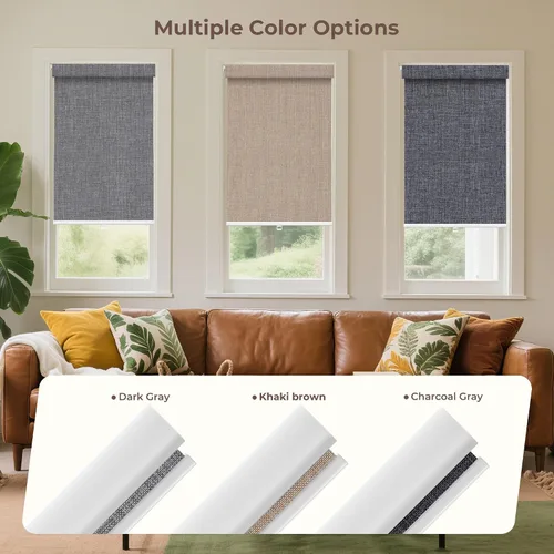 Vista 4 de Allesin zen Persianas enrollables opacas sin taladro, sin herramientas, para ventanas, aptas para inquilinos, protección UV, persianas extraíbles