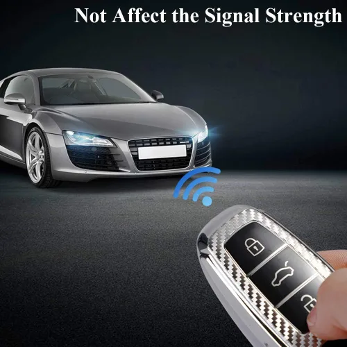 Vista 5 de SANRILY Funda para llavero Audi 2018-2019, carcasa de TPU suave de protección completa compatible con Audi A8 A7 A6 A6L C8 Q8 2020 con control Azul
