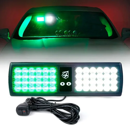 Vista 12 de Xprite - Luces estroboscópicas Amber de 48 LED para visor, luces interiores de parabrisas y protector solar, luces de advertencia de peligro