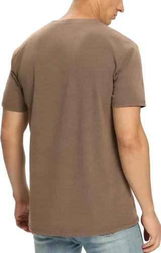 Vista 90 de NITAGUT Camiseta clásica de algodón para hombre con cuello redondo