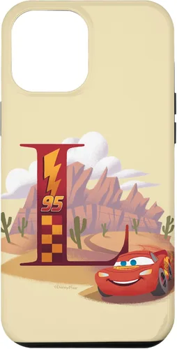 Vista 26 de Disney & Pixar - Carcasa para iPhone 17, diseño de letra L con monograma de letras L Lightning McQueen