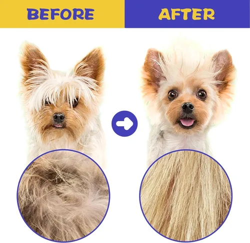 Vista 5 de Peine para pulgas para gatos y perros, paquete de 6 peines para piojos de mascotas, juego de mascotas para mascotas pequeñas, medianas y grandes Azul
