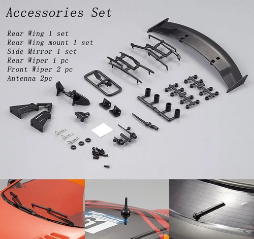 Vista 3 de 1/10 Escala RC Onroad Racing Drift Touring Car Transparente Lexan Carcasa Transparente (Challenger SRT8)