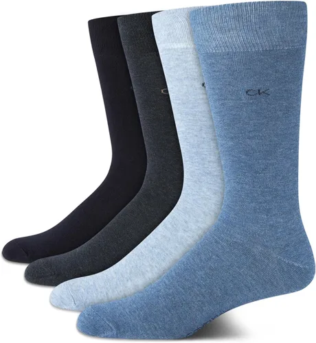 Vista 17 de Calvin Klein Calcetines de vestir para hombre - Calcetines de mezcla de algodón: patrones y sólidos (paquete de 4)