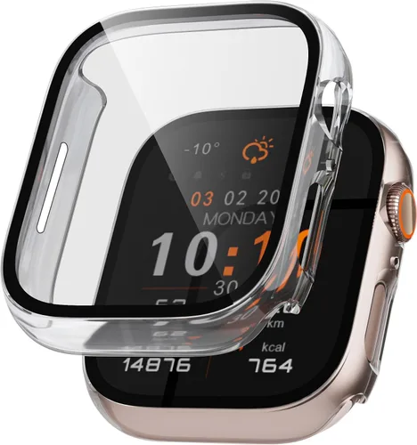 Vista 12 de Juego de 2 fundas de PC duro para Apple Watch SE 3 (2025) / SE2 / SE / Series 6/5/4, protector de pantalla de 40 mm, con protector de pantalla