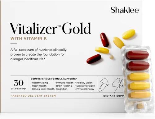 Vista 10 de Shaklee Vitalizer Hombres (30 Días) Sistema de nutrición diaria con prácticos paquetes Vita-Strips®, combina multivitaminas, minerales, omega-3
