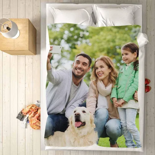 Vista 4 de D-Story Mantas personalizadas con fotos, regalos personalizados para parejas, regalos de aniversario y cumpleaños para esposa, marido, novia, novio