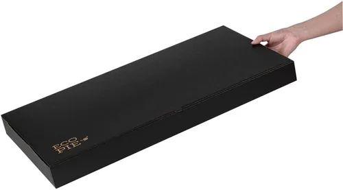 Vista 168 de Restaurantware - Cajas para pizza, 50 unidades, 14 x 7 x 1.5 pulgadas, embalaje de papel de cartón corrugado con bloqueo de pestañas, resistente a