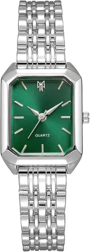 Vista 13 de BESTKANG Relojes para mujer, relojes de pulsera de acero con correa de acero, reloj de pulsera de cuarzo cuadrado simple de moda casual